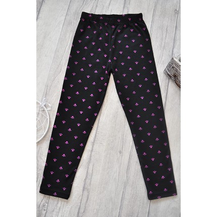 Czarne LEGGINSY w łapki GETRY