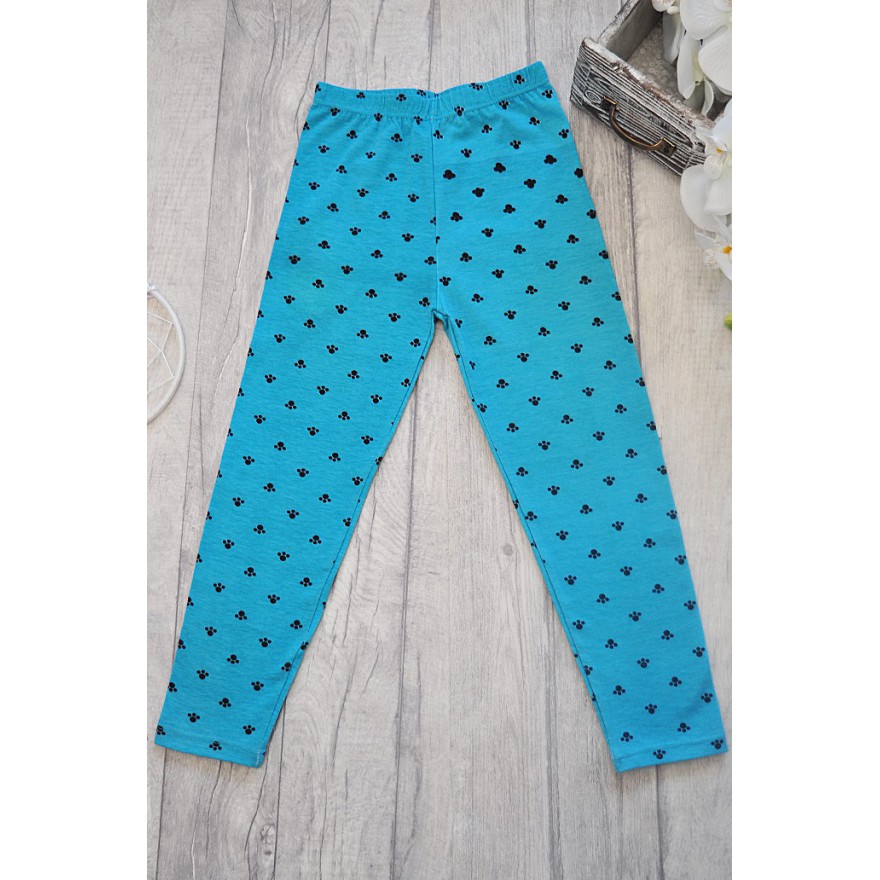 Turkusowe LEGGINSY w łapki GETRY