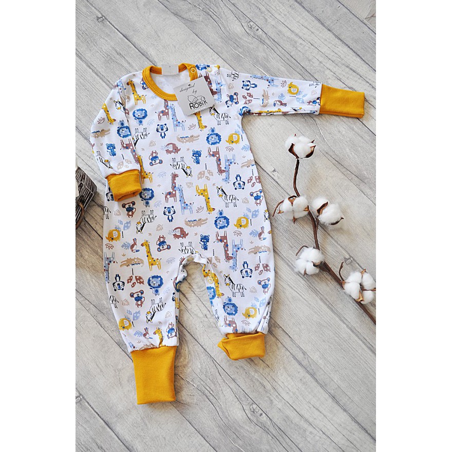 Pajac bez stópek RAMPERS w zwierzątka ZOO pajacyk rosnący wz. 216MU