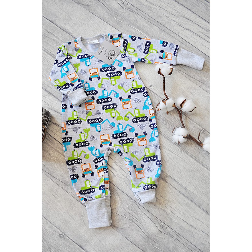 Pajac bez stópek RAMPERS w koparki pajacyk rosnący wz. 218S