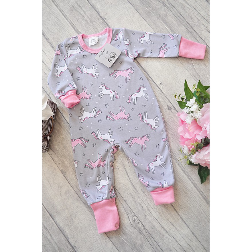 Pajac bez stópek RAMPERS w jednorożce pajacyk rosnący wz. 316R