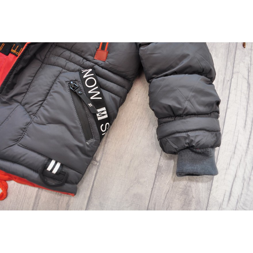 Grafitowa KURTKA PUCHOWA ocieplana pikowana ZIMA