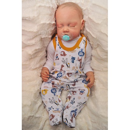 ŚPIOCHY rozpinane w kroku, r. 50 WCZEŚNIAK w zwierzątka ZOO wzór 216MU