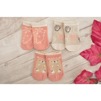 3 pary SKARPETKI bawełniane Girl wzór D29