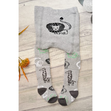 RAJSTOPY frotte szare z lwem wzór 381