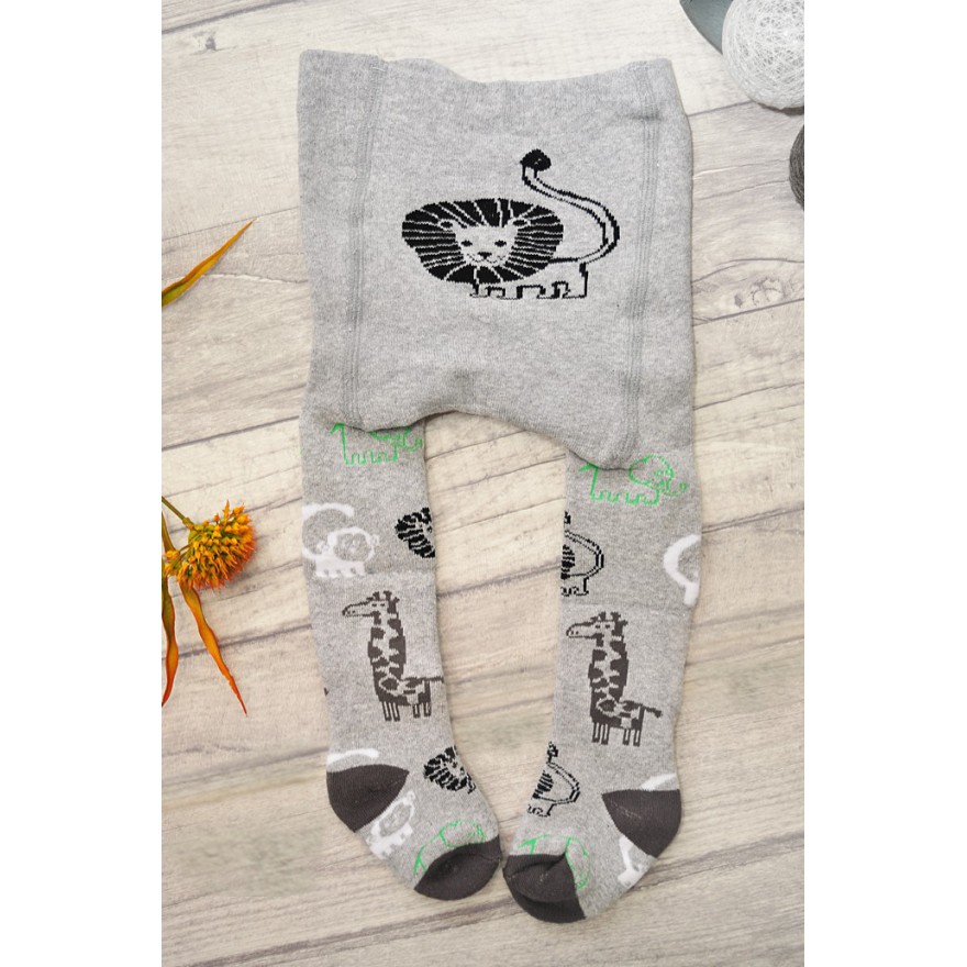 RAJSTOPY frotte szare z lwem wzór 381