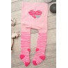 RAJSTOPY frotte różowe z sercem wzór 550