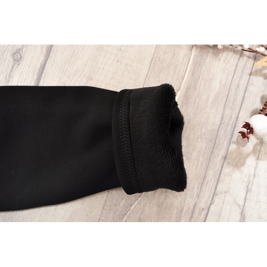 Czarne LEGGINSY ocieplane GETRY NA FUTERKU