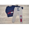 Dres chłopięcy STRONG granatowa bluza, spodnie, komplet