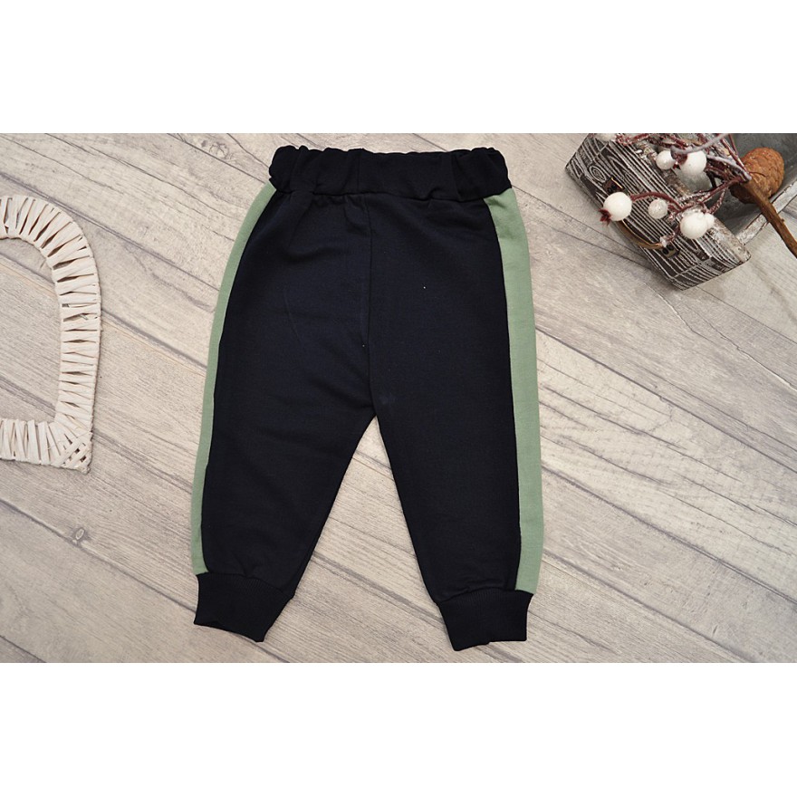 DRES HANDSOM seledynowa bluza,  granatowe spodnie, maseczka, komplet 3cz.