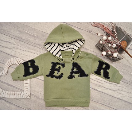 DRES BEAR khaki bluza z kapturem, spodnie, komplet