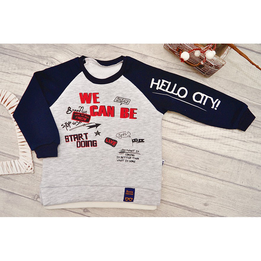 Granatowo-szary DRES WE CAN BE bluza spodnie, komplet