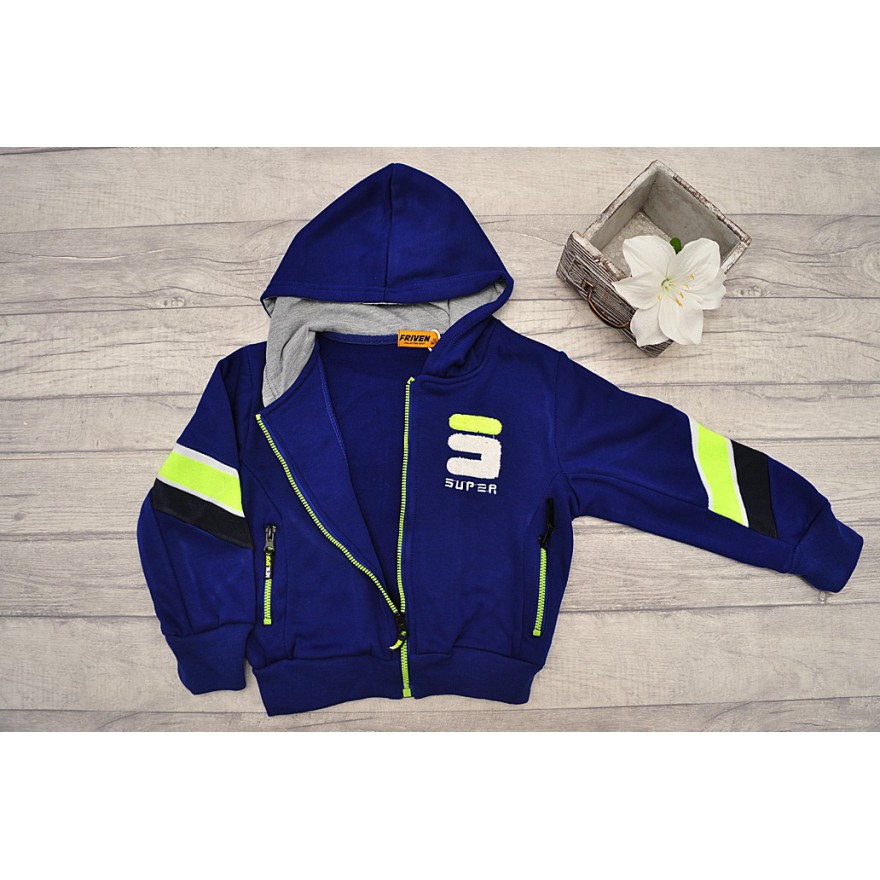 Chabrowa BLUZA SUPER chłopięca z kapturem