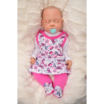 ŚPIOCHY SUKIENKA 2w1 tylko u nas! białe w motyle wzór 330A