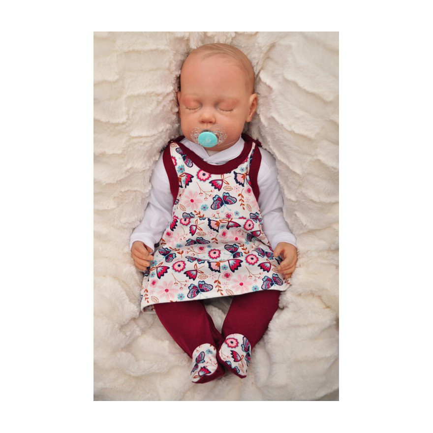 ŚPIOCHY SUKIENKA 2w1 tylko u nas! bordowe w motyle wzór 367bor