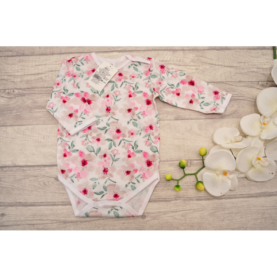 BODY Kwiaty delikatne z amarantem wz.404 długi rękaw