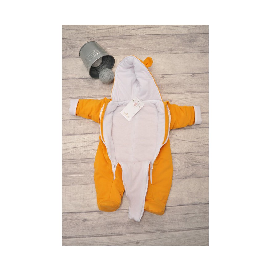 Kombinezon gładki musztardowy ocieplany