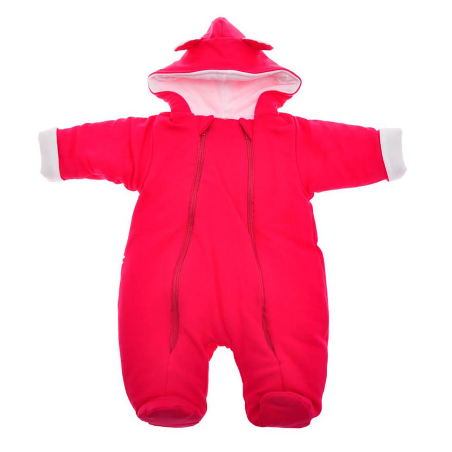 Kombinezon gładki amarantowy ocieplany