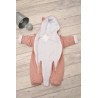 Kombinezon gładki pudrowy róż ocieplany