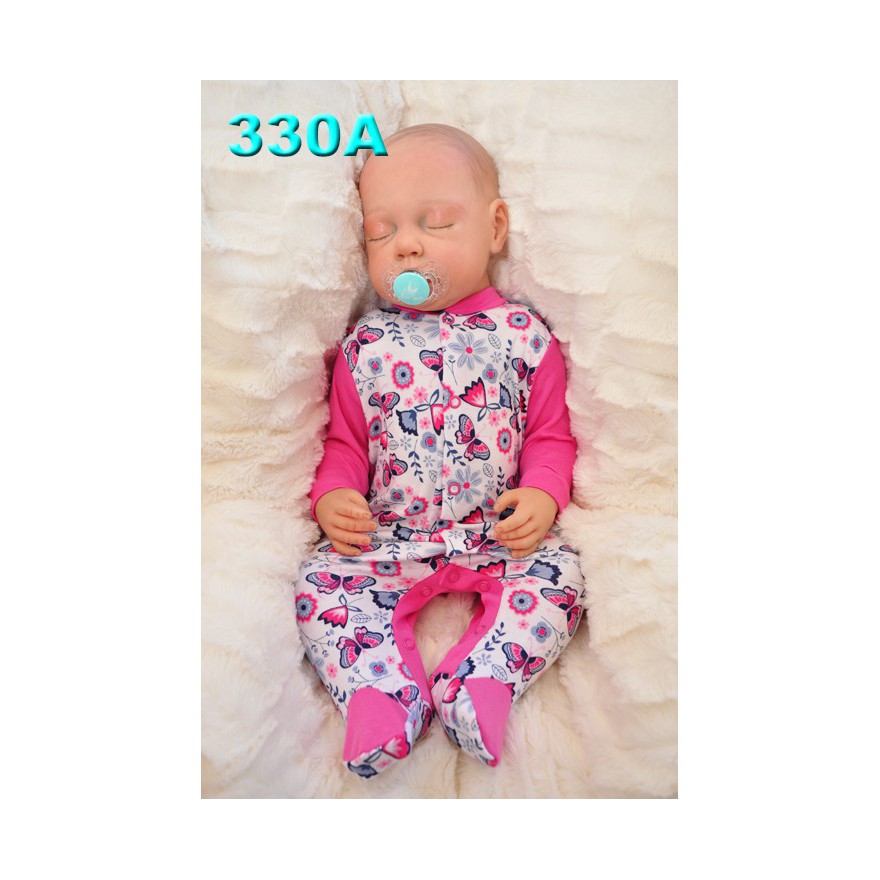 Pajac pajacyk bawełniany amarantowy w motyle r.50 WCZEŚNIAK wzór 330A