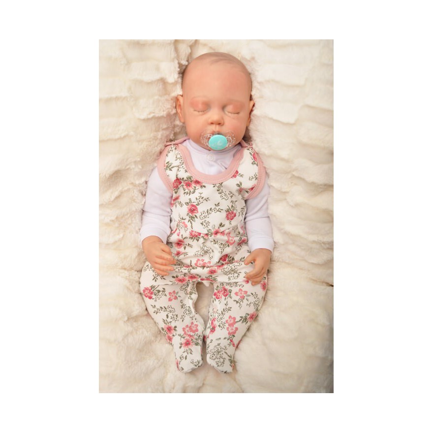 ŚPIOCHY rozpinane w kroku różowe w kwiaty wzór 354r