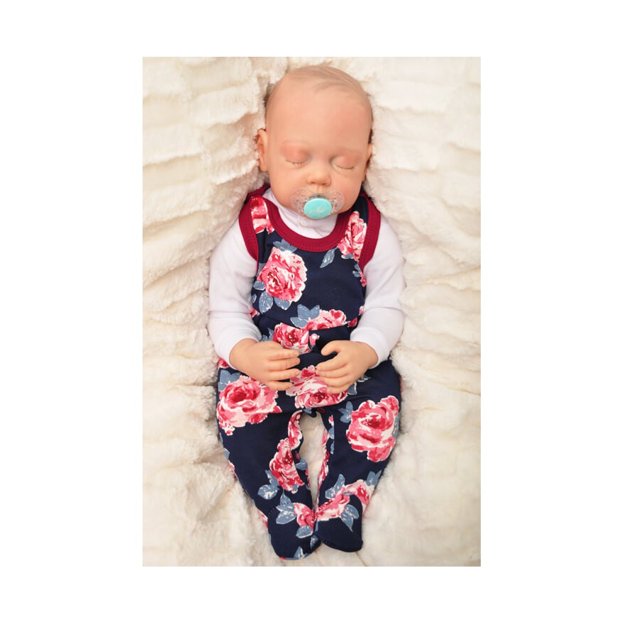 ŚPIOCHY rozpinane w kroku bordowe w róże wzór 352bor