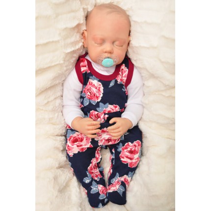 ŚPIOCHY rozpinane w kroku bordowe w róże wzór 352bor WCZEŚNIAK