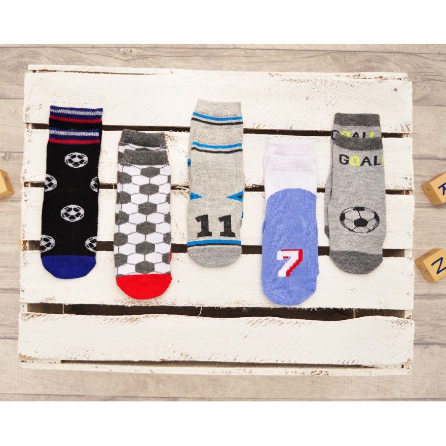 SKARPETKI bawełniane ABS skarpety chłopięce piłka nożna wzór 11
