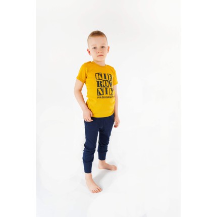 KOSZULKA musztardowa T-SHIRT z napisem KIEROWNIK PIASKOWNICY