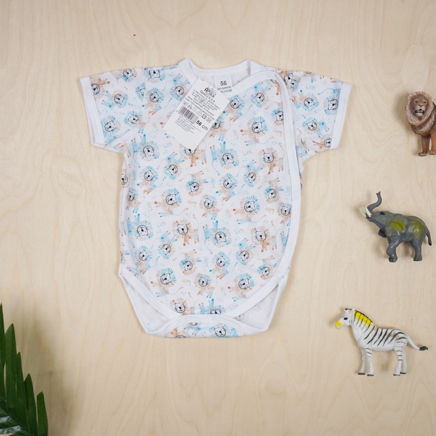 BODY kopertowe LION w lwy niebiesko- brązowe krótki rękaw