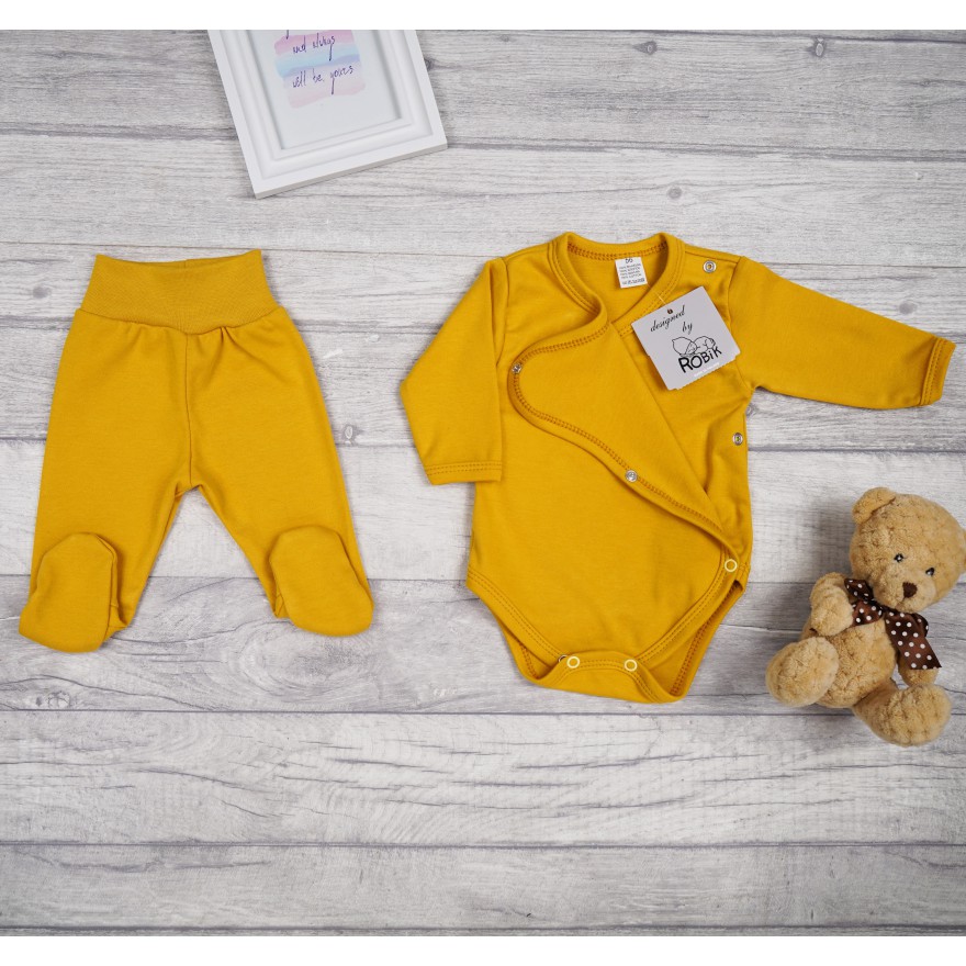 Musztardowa WYPRAWKA dla noworodka do szpitala 5 części