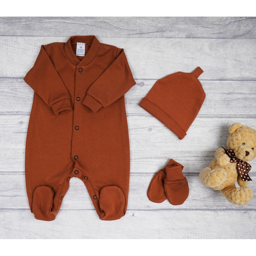 Brązowa WYPRAWKA dla wcześniaka do szpitala 5 części