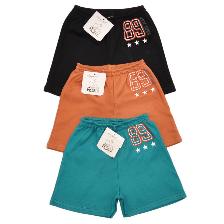 3pak KRÓTKIE SPODENKI zestaw 2 czarne brązowe butelkowe SZORTY LATO