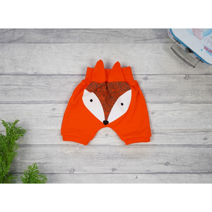 Pomarańczowe neonowe SPODENKI LISEK krótkie na lato