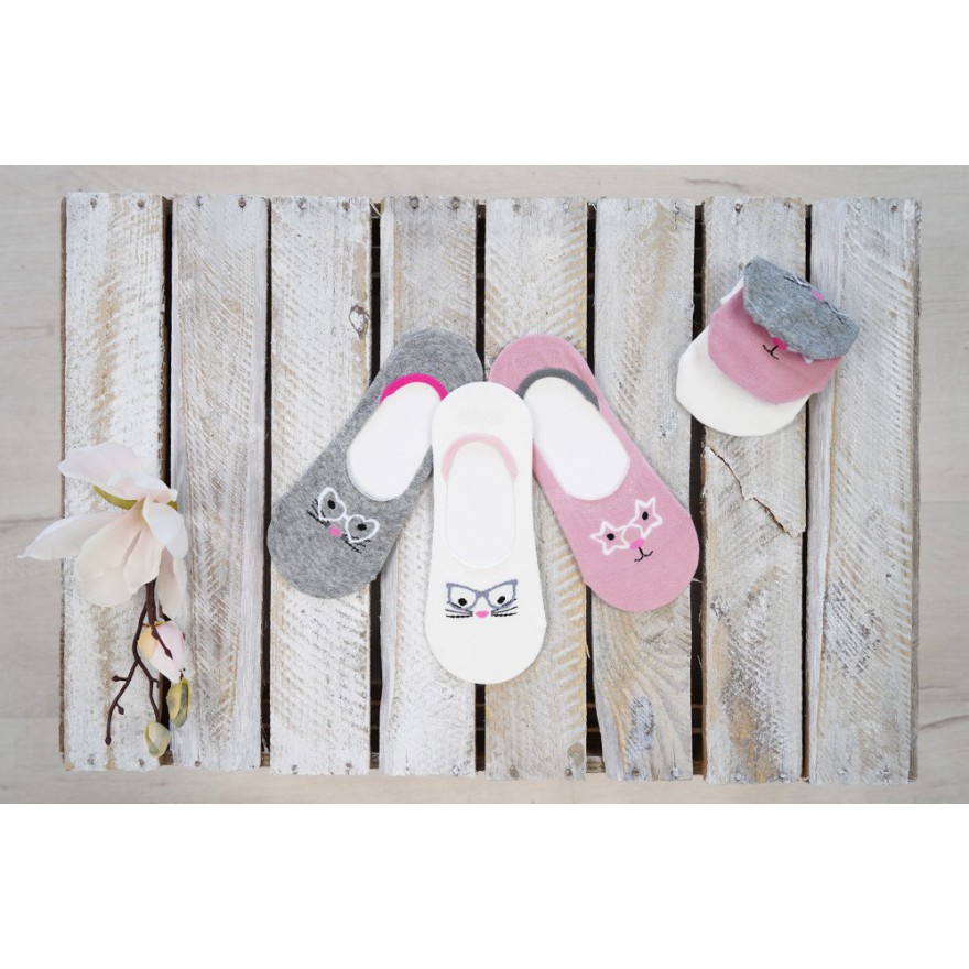 3-pak SKARPETY STOPKI SKARPETKI kotki w okularach