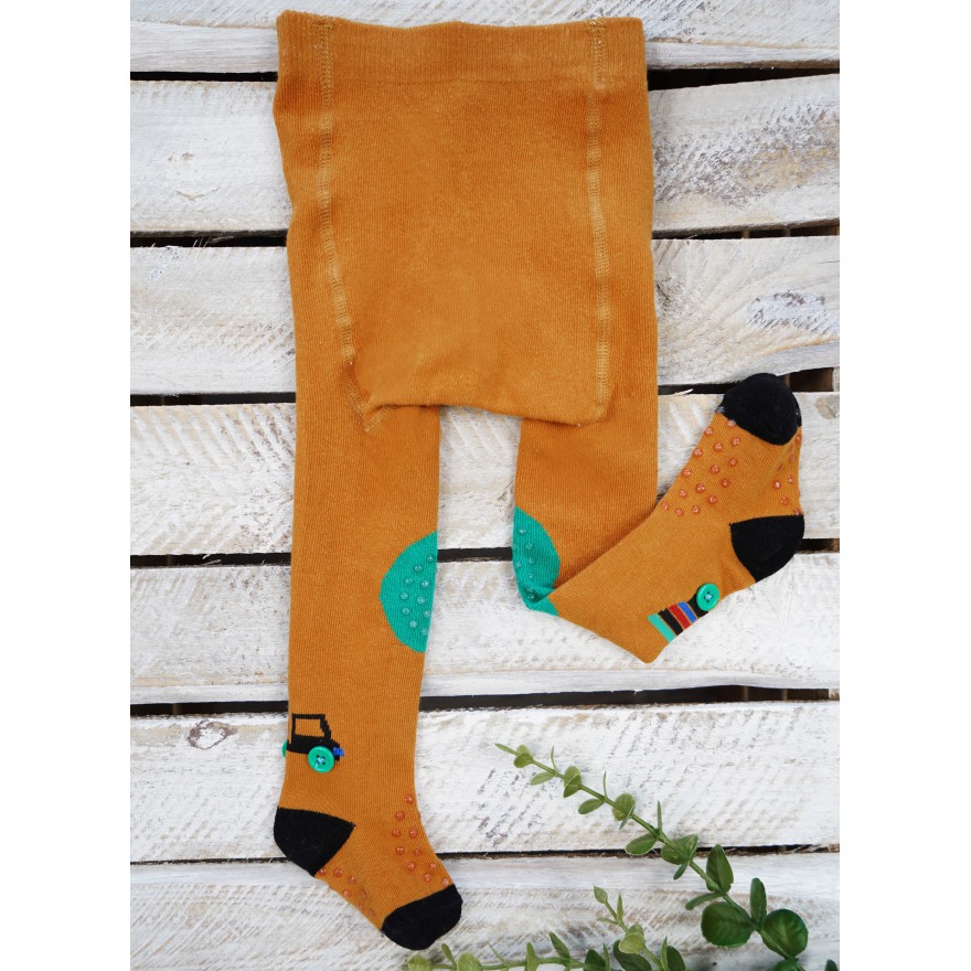 RAJSTOPY do RACZKOWANIA brązowe z ciężarówką POTRÓJNY ABS! wzór 467