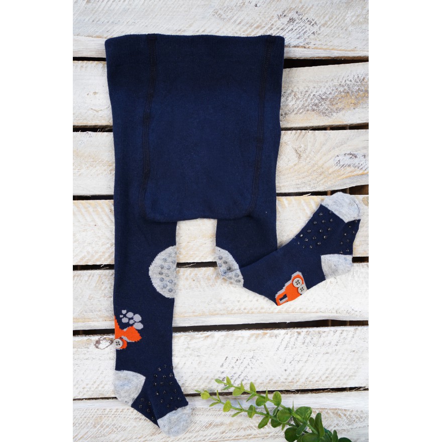 RAJSTOPY do RACZKOWANIA granatowe z koparką POTRÓJNY ABS! wzór 469