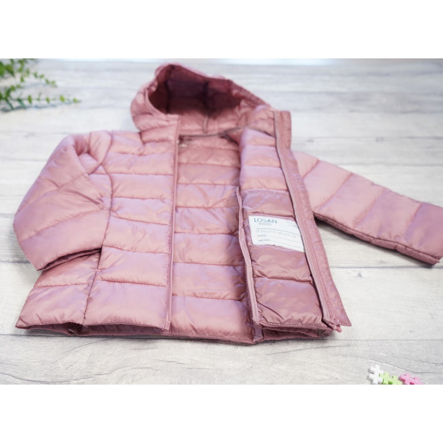 Wrzosowa KURTKA dziewczęca z kapturem jesień wiosna