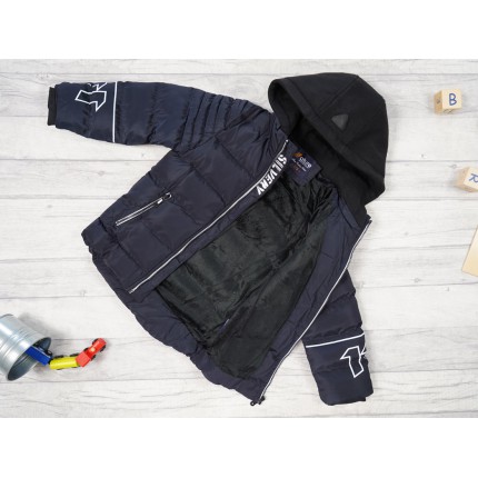 Czarna KURTKA pikowana 11 SILVERY na futerku ZIMA