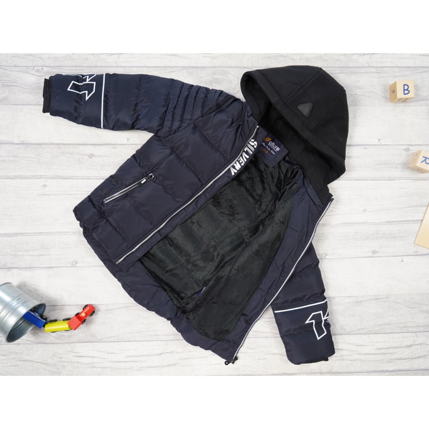 Czarna KURTKA pikowana 11 SILVERY na futerku ZIMA