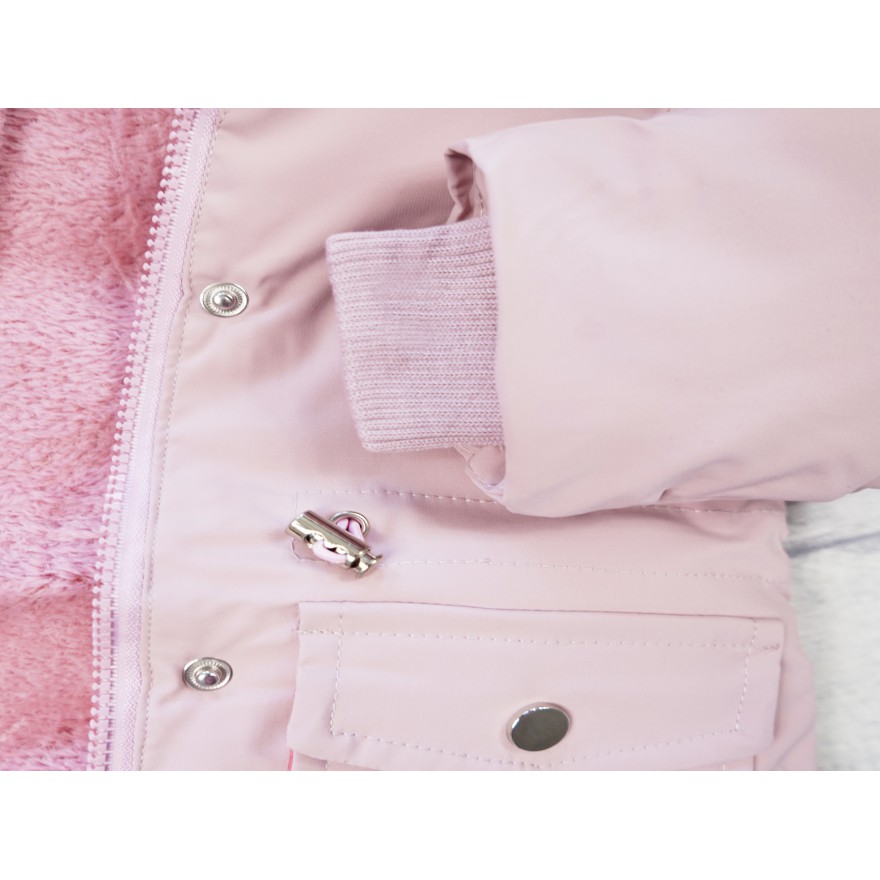 Różowa KURTKA dziewczęca na futerku ZIMA