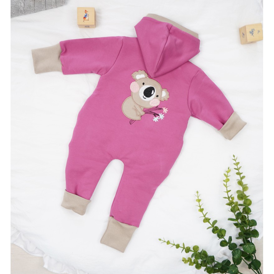 Wrzosowy KOMBINEZON ocieplany KOALA rosnący dresowy