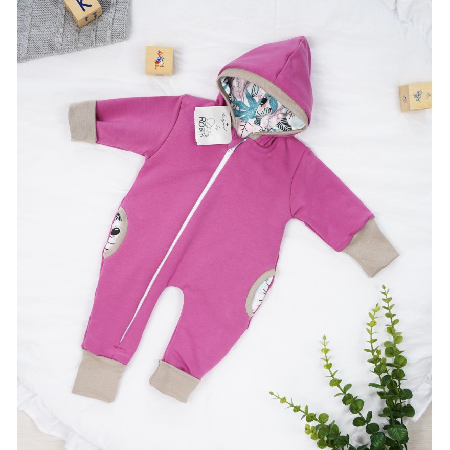 Wrzosowy KOMBINEZON ocieplany KOALA rosnący dresowy