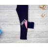 Granatowe LEGGINSY ocieplane na futerku SMILE