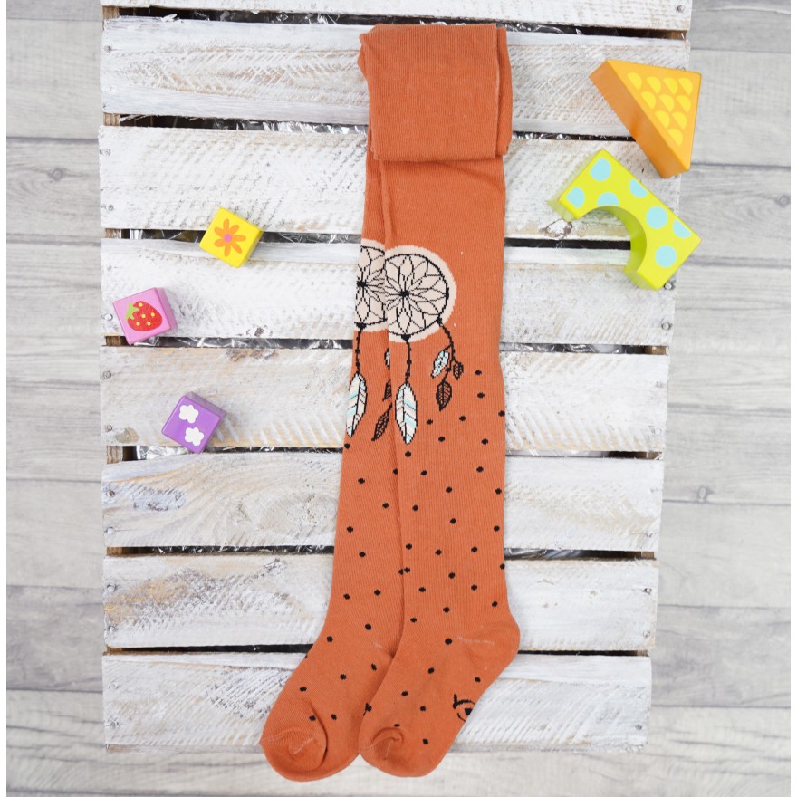 RAJSTOPY dziewczęce rude z łapaczem snów wzór 498