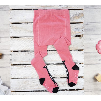 RAJSTOPY z ABS różowe z żyrafą wzór 504