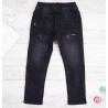 Czarne SPODNIE JEANSOWE ocieplane jeansy chłopięce