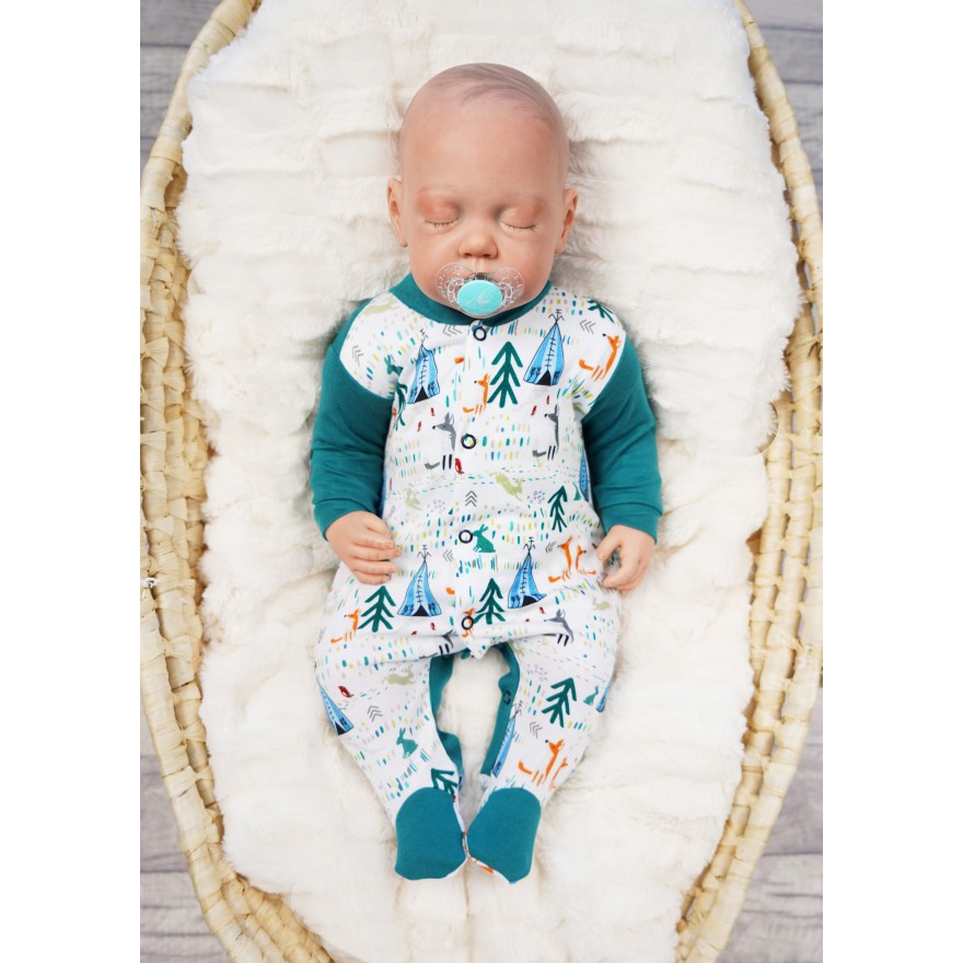 WCZEŚNIAK pajac pajacyk butelkowy las tipi 387b bawełna