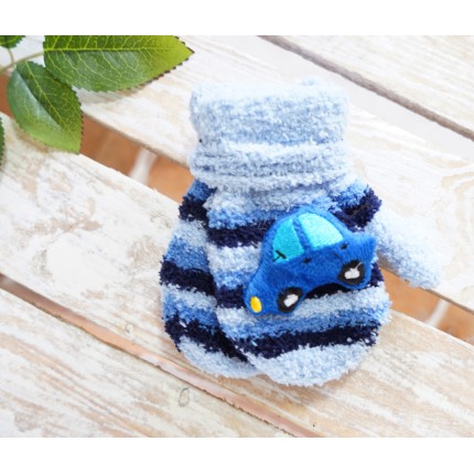 Zimowe rękawiczki frotte z maskotką AutoJN