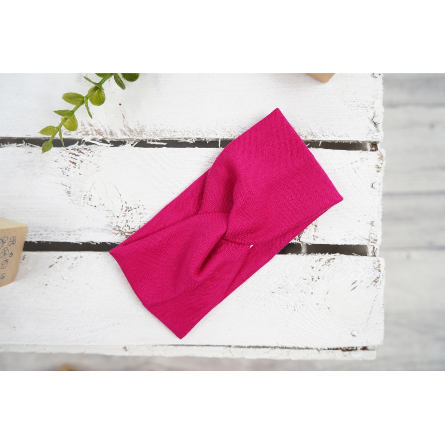 Amarantowa OPASKA dziewczęca Julia przeplatana turban